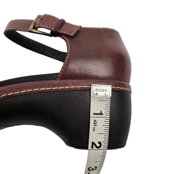 Ecco Brown Leather Ankle Strap Mary Jane Shoes - Picture 13 of 13